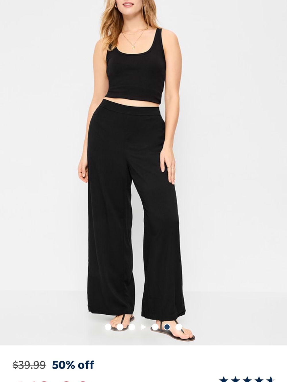 Old Navy playa Wide Leg Pull-On Pants - Black